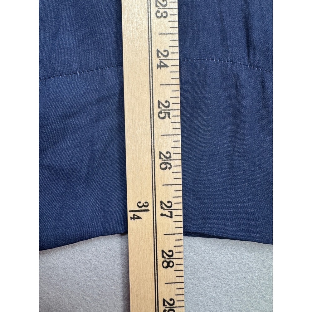 Lane Bryant Size 16 Blue Sleeveless Flowy Pleated Boho Tunic Top Plus V Neck - Picture 6 of 8